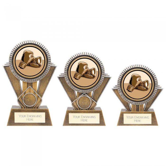 APEX BOXING RESIN TROPHY -3 SIZES - 13CM - 18CM